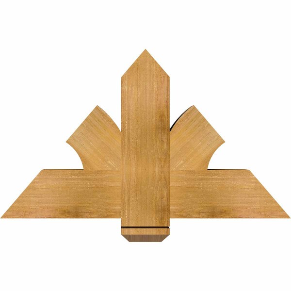 Ekena Millwork Redmond Rough Sawn Timber Gable Bracket, Western Red Cedar, 36"W x 21"H x 6"D x 6"F, 14/12 Pitch GBW036X21X0606RED00RWR - main
